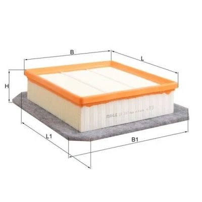 Billede af MAHLE ORIGINAL LX 3061 Luftfilter 66,3 207 200,0, 255,4 Filterindsats OPEL: Meriva B
