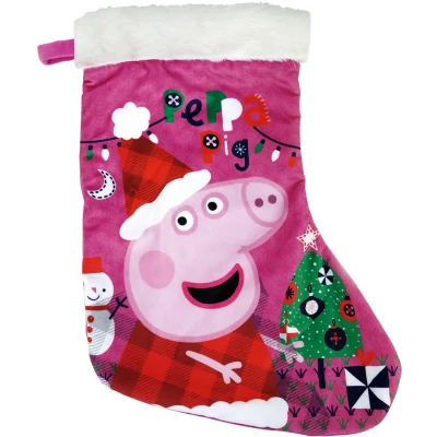 Billede af Peppa Pig Julesok Cosy corner 42 cm Polyester julepynt