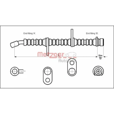 Billede af Bremseslange METZGER 4113605