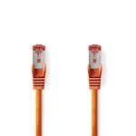 Billede af Kat 6 kabel RJ45 (8P8C) Hanstik S/FTP 15.0 m Runde PVC LSZH Orange Plastikpose