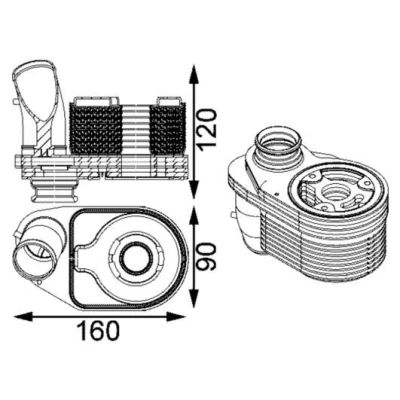 Billede af MAHLE ORIGINAL CLC 203 000S Olieradiator med pakninger