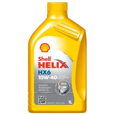 Billede af Shell Helix HX6 10W 40 1l Motorolie 550039790 SKODA: Octavia 2 Combi, Fabia III Stationcar, Citigo, MAZDA: Hatchback, SUZUKI: Liana Hatchback