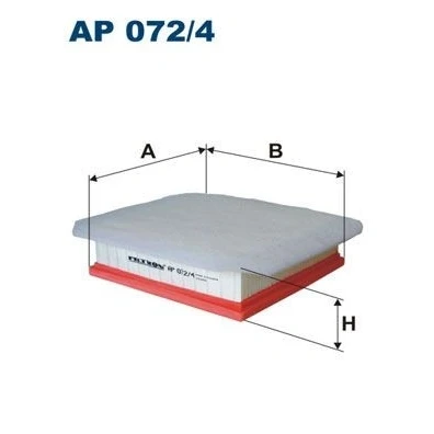 Billede af FILTRON AP 072/4 Luftfilter 62,5 207 200 Filterindsats OPEL: Meriva B