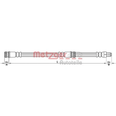 Billede af METZGER 4110266 Bremseslange 458 MITSUBISHI: COLT 6