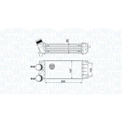 Billede af MAGNETI MARELLI 351319204920 Intercooler CITROËN: Berlingo II Van, PEUGEOT: 308 I Hatchback