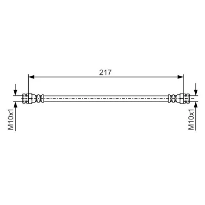 Billede af BOSCH 1 987 481 556 Bremseslange 217 M10x1 FIAT: Grande Punto Hatchback, ALFA ROMEO: MiTo