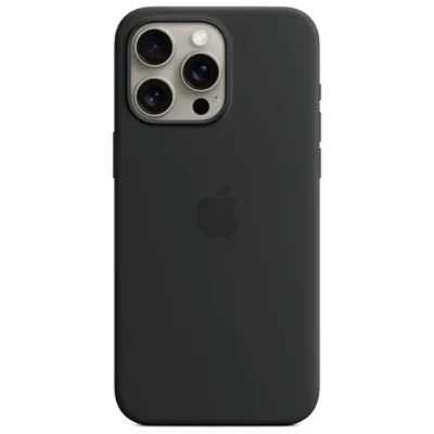 Billede af Apple MagSafe Silikone Back Cover Sort iPhone 15 Pro Max