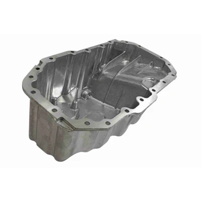 Billede af VAICO V10 0447 Bundkar med olieaftapningsskrue uden bundkarpakning, tætningsring, hul til olieniveau sensor Aluminium Original Quality