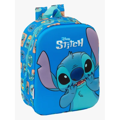 Billede af Lilo &amp; Stitch Skoletaske Blå 22 x 27 10 cm 3D