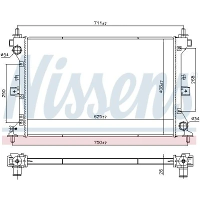 Billede af NISSENS 606383 Radiator 625 408 26