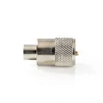 Billede af PL259 stik Lige Han Nikkelplateret 75 Ohm Slå til Kabeldiameter: 6.0 mm Metal Sølv 25 stk. Plastikpose