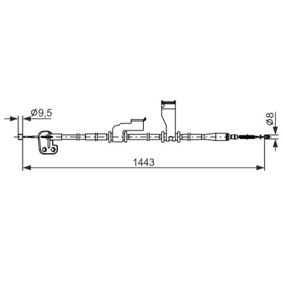 Billede af BOSCH 1 987 482 836 Håndbremsekabel 1443, 1238 HYUNDAI: i10 I
