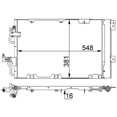 Billede af MAHLE ORIGINAL AC 375 000S Kondensator med tørrer 14 13,7 554 OPEL: Zafira B, Astra H GTC, Caravan