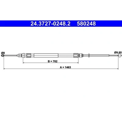 Billede af ATE 24.3727 0248.2 Håndbremsekabel 1463 BMW: 1 Hatchback