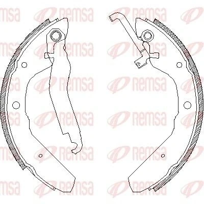 Billede af REMSA 4403.00 Bremsebakker bagaksel 252 56 med arm VOLKSWAGEN: TRANSPORTER 3, 3 Bus, LT 28 35 I Bus