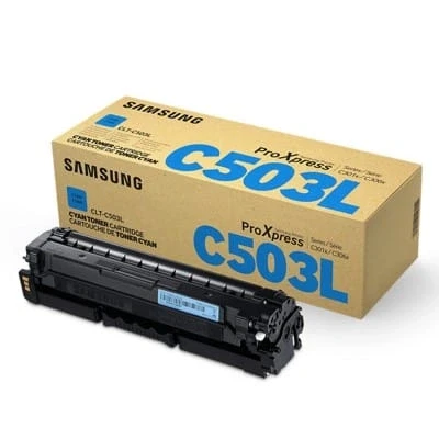 Billede af Samsung CLT C503L cyan toner 5.000 sider original SU014A