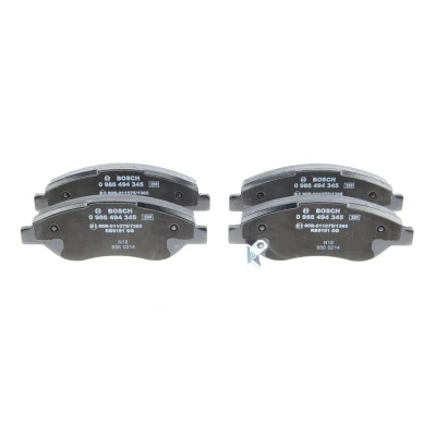 Billede af BOSCH 0 986 494 345 Bremseklodser Low Metallic med akustisk advarsel for slid anti knirke plade OPEL: Corsa D Hatchback