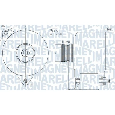 Billede af MAGNETI MARELLI 063732133010 Generator 14V 120A