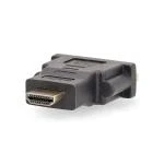 Billede af HDMI Adapter Stik DVI D 24 + 1 Pin hun Guldplateret Lige ABS Anthracite stk. Window Box