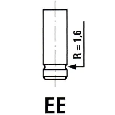 Billede af IPSA VL092900 Indsugningsventil 37,5 Forkromet ventilstav