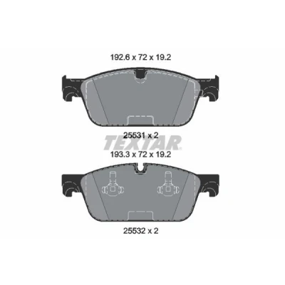 Billede af TEXTAR 2553101 Bremseklodser Forberedt til slidindikator MERCEDES BENZ: GLE SUV, ML klasse, GL