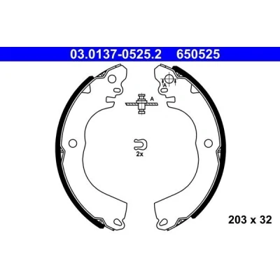 Billede af ATE 03.0137 0525.2 Bremsebakker 203 32 uden arm