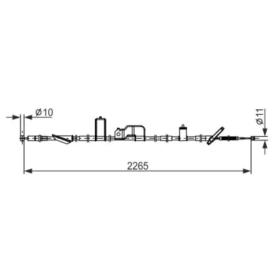 Billede af BOSCH 1 987 482 918 Håndbremsekabel 2265, 2082