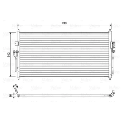 Billede af VALEO 822583 Kondensator uden tørrer Aluminium 342
