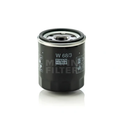Billede af MANN filter W 68/3 Oliefilter 3/4 16 UNF med en returløbs stop ventil Påskruet TOYOTA: Aygo, Corolla VII Compact, Avensis I Stationcar