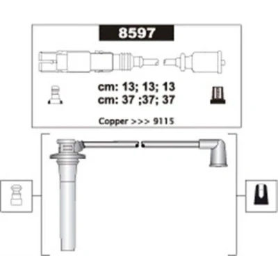 Billede af MAGNETI MARELLI 941318111303 Tændkabelsæt SMART: City Coupe