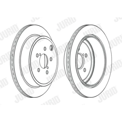 Billede af JURID 563109JC Bremseskiver 290 18 5 100 ventileret coatet uden tilbehør SUBARU: Legacy 5, Outback IV, TOYOTA: GT86 Coupe