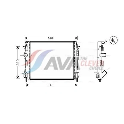 Billede af PRASCO RT2309 Radiator Aluminium 460 470 34 Mekanisk fuget køleripper