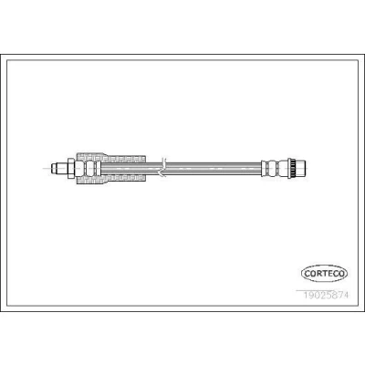 Billede af CORTECO 19025874 Bremseslange foraksel 395