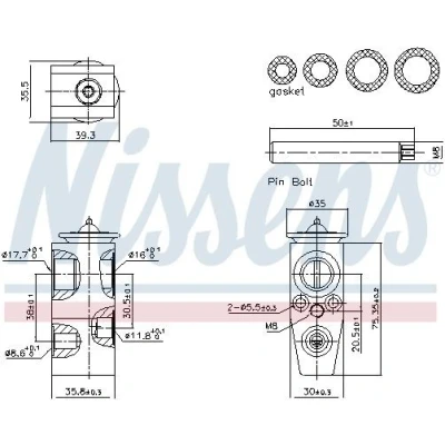 Billede af NISSENS 999445 Ekspansionsventil FORD: Transit Custom V362 Bus