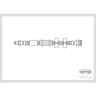 Billede af CORTECO 19031620 Bremseslange bagaksel 480