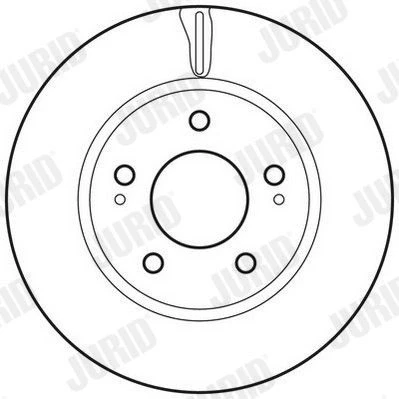 Billede af JURID 562820JC Bremseskiver 275,9 26 5 114,3 ventileret coatet uden skruer MITSUBISHI: Lancer 8 Limousine, 7,