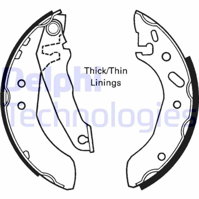 Billede af DELPHI LS1616 Bremsebakker 180 32 FORD: Escort 6