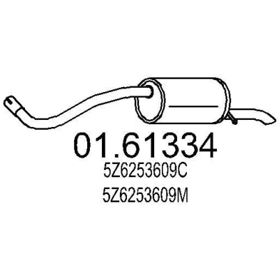 Billede af MTS 01.61334 Lydpotte 1200 VOLKSWAGEN: Fox Hatchback