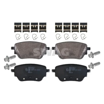 Billede af SWAG 33 10 7351 Bremseklodser bagaksel med befæstelsesmateriale MERCEDES BENZ: A klasse, GLB, B klasse