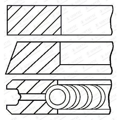 Billede af GOETZE ENGINE 08 439100 10 Stempelringsæt 84 CITROËN: C5 III Stationcar