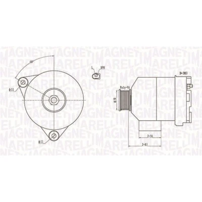 Billede af MAGNETI MARELLI 063731872010 Generator 12V 120A MERCEDES BENZ: C klasse Sedan, Vito Bus, SLK