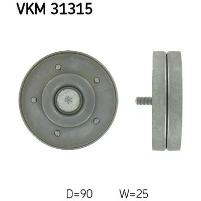 Billede af SKF VKM 31315 Remstrammerhjul med befæstelsesmateriale AUDI: A4 B8 Avant