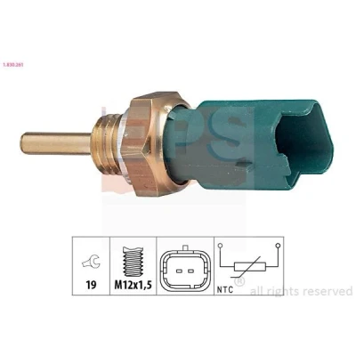 Billede af EPS 1.830.261 Kølevæsketemperatur Sensor Made in Italy OE Equivalent OPEL: Zafira B, Corsa D Hatchback, Vectra C Caravan, FIAT: Panda II Hatchback