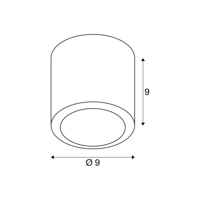 Billede af SLV LED loftlampe Oculus, bronzefarvet, 9 cm dæmpbar til varmt lys
