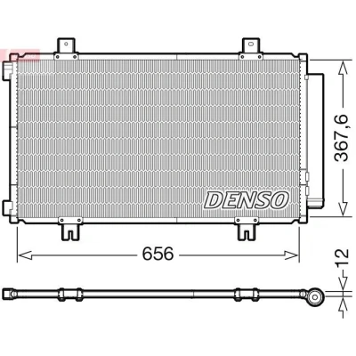 Billede af DENSO DCN47009 Kondensator med tørrer R 134a