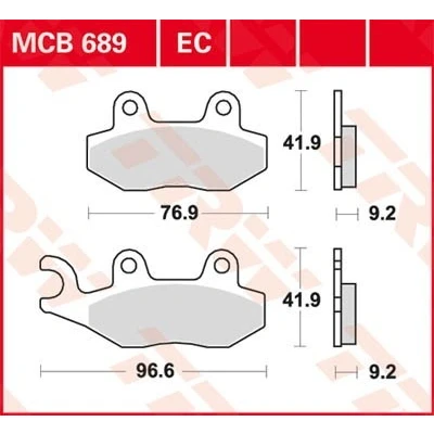 Billede af TRW Organic Allround MCB689 Bremseklodser