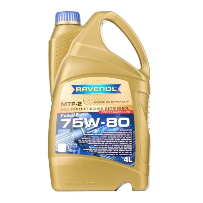 Billede af RAVENOL MTF 2 1221103 004 01 999 Gearolie 75W 80 4l FORD: FIESTA 6, S Max Mk1, FOCUS 3, BMW: 5 Sedan, 3 Touring, VOLVO: V50, C30
