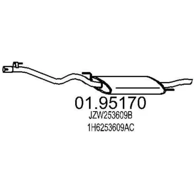 Billede af MTS 01.95170 Lydpotte 1520 VOLKSWAGEN: Golf 3, 3 Cabrio