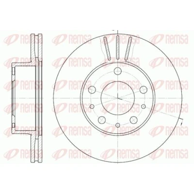 Billede af REMSA 6476.10 Bremseskiver foraksel 280, 280 24 5 ventileret FIAT: Ducato III Ladvogn / Chassis, Bus, II Ladvogn/Chassis