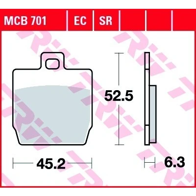 Billede af TRW Organic Allround MCB701 Bremseklodser